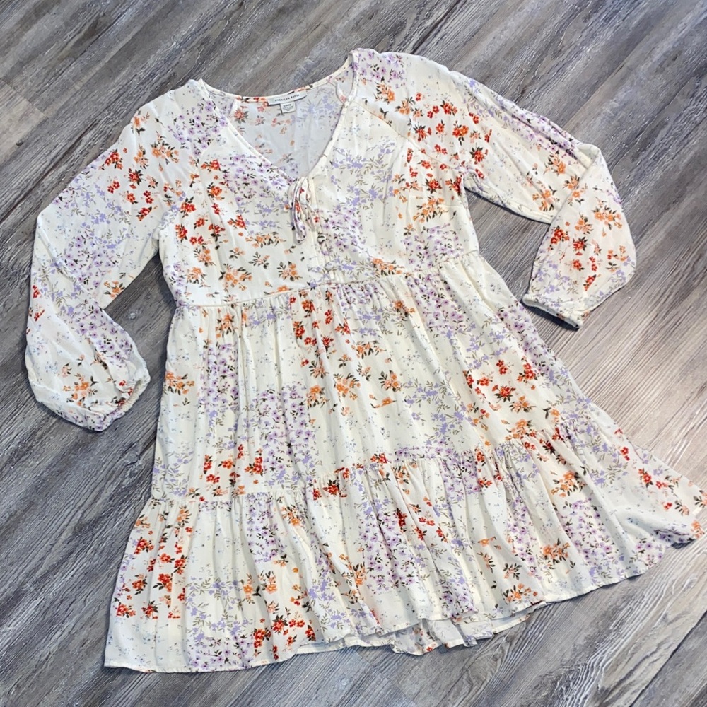 NWOT AE Floral Boho Babydoll Dress S
